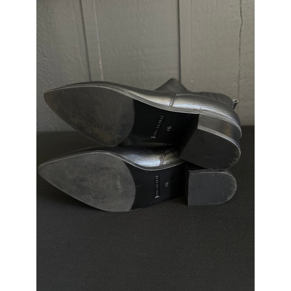 MARC FISHER Missir Black Leather Chelsea Boots Block Heel Pointed Toe Size 6 - Picture 9 of 13